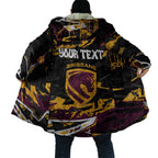 Personalized Brisbane Broncos Cloak Graffiti Grunge Abstract Urban Street Style Design