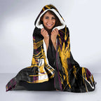 Personalized Brisbane Broncos Hooded Blanket Graffiti Grunge Abstract Urban Street Style Design
