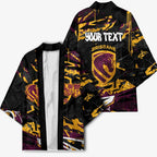Personalized Brisbane Broncos Kimono Graffiti Grunge Abstract Urban Street Style Design