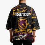 Personalized Brisbane Broncos Kimono Graffiti Grunge Abstract Urban Street Style Design