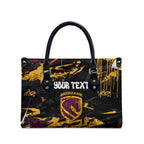 Personalized Brisbane Broncos Leather Bag Graffiti Grunge Abstract Urban Street Style Design