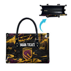 Personalized Brisbane Broncos Leather Bag Graffiti Grunge Abstract Urban Street Style Design