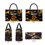 Personalized Brisbane Broncos Leather Bag Graffiti Grunge Abstract Urban Street Style Design