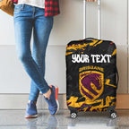Personalized Brisbane Broncos Luggage Cover Graffiti Grunge Abstract Urban Street Style Design