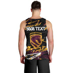 Personalized Brisbane Broncos Men Tank Top Graffiti Grunge Abstract Urban Street Style Design