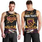 Personalized Brisbane Broncos Men Tank Top Graffiti Grunge Abstract Urban Street Style Design