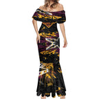 Personalized Brisbane Broncos Mermaid Dress Graffiti Grunge Abstract Urban Street Style Design