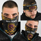 Personalized Brisbane Broncos Neck Gaiter Graffiti Grunge Abstract Urban Street Style Design