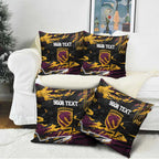 Personalized Brisbane Broncos Pillow Cover Graffiti Grunge Abstract Urban Street Style Design