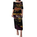 Personalized Brisbane Broncos Puletasi Graffiti Grunge Abstract Urban Street Style Design