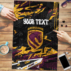 Personalized Brisbane Broncos Puzzle Graffiti Grunge Abstract Urban Street Style Design