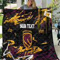 Personalized Brisbane Broncos Quilt Graffiti Grunge Abstract Urban Street Style Design