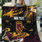 Personalized Brisbane Broncos Quilt Graffiti Grunge Abstract Urban Street Style Design