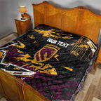 Personalized Brisbane Broncos Quilt Graffiti Grunge Abstract Urban Street Style Design
