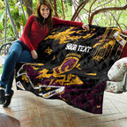 Personalized Brisbane Broncos Quilt Graffiti Grunge Abstract Urban Street Style Design