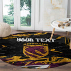 Personalized Brisbane Broncos Round Carpet Graffiti Grunge Abstract Urban Street Style Design