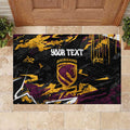 Personalized Brisbane Broncos Rubber Doormat Graffiti Grunge Abstract Urban Street Style Design