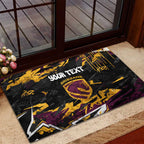 Personalized Brisbane Broncos Rubber Doormat Graffiti Grunge Abstract Urban Street Style Design
