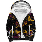 Personalized Brisbane Broncos Sherpa Hoodie Graffiti Grunge Abstract Urban Street Style Design