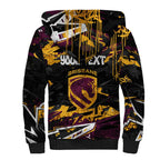 Personalized Brisbane Broncos Sherpa Hoodie Graffiti Grunge Abstract Urban Street Style Design
