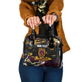 Personalized Brisbane Broncos Shoulder Handbag Graffiti Grunge Abstract Urban Street Style Design