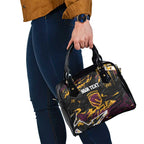 Personalized Brisbane Broncos Shoulder Handbag Graffiti Grunge Abstract Urban Street Style Design