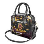 Personalized Brisbane Broncos Shoulder Handbag Graffiti Grunge Abstract Urban Street Style Design