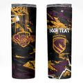 Personalized Brisbane Broncos Skinny Tumbler Graffiti Grunge Abstract Urban Street Style Design