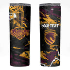 Personalized Brisbane Broncos Skinny Tumbler Graffiti Grunge Abstract Urban Street Style Design