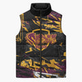 Personalized Brisbane Broncos Sleeveless Puffer Jacket Graffiti Grunge Abstract Urban Street Style Design