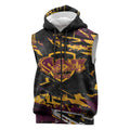Personalized Brisbane Broncos Sleeveless Zip Hoodie Graffiti Grunge Abstract Urban Street Style Design