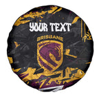 Personalized Brisbane Broncos Spare Tire Cover Graffiti Grunge Abstract Urban Street Style Design