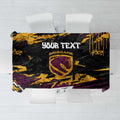 Personalized Brisbane Broncos Tablecloth Graffiti Grunge Abstract Urban Street Style Design