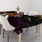 Personalized Brisbane Broncos Tablecloth Graffiti Grunge Abstract Urban Street Style Design