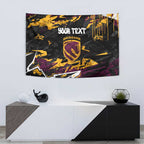 Personalized Brisbane Broncos Tapestry Graffiti Grunge Abstract Urban Street Style Design