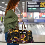 Personalized Brisbane Broncos Travel Bag Graffiti Grunge Abstract Urban Street Style Design