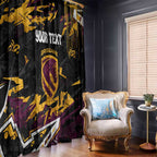 Personalized Brisbane Broncos Window Curtain Graffiti Grunge Abstract Urban Street Style Design