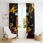 Personalized Brisbane Broncos Window Curtain Graffiti Grunge Abstract Urban Street Style Design