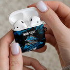 Personalized Cronulla Sutherland Sharks AirPods Case Graffiti Grunge Abstract Urban Street Style Design