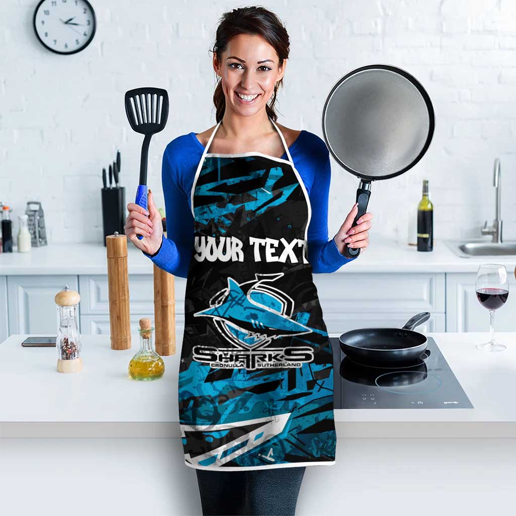 Personalized Cronulla Sutherland Sharks Apron Graffiti Grunge Abstract Urban Street Style Design