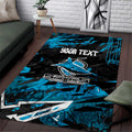 Personalized Cronulla Sutherland Sharks Area Rug Graffiti Grunge Abstract Urban Street Style Design