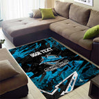 Personalized Cronulla Sutherland Sharks Area Rug Graffiti Grunge Abstract Urban Street Style Design