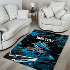 Personalized Cronulla Sutherland Sharks Area Rug Graffiti Grunge Abstract Urban Street Style Design