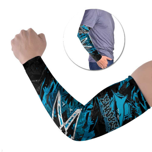 Personalized Cronulla Sutherland Sharks Arm Sleeves Graffiti Grunge Abstract Urban Street Style Design