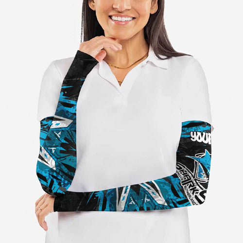 Personalized Cronulla Sutherland Sharks Arm Sleeves Graffiti Grunge Abstract Urban Street Style Design