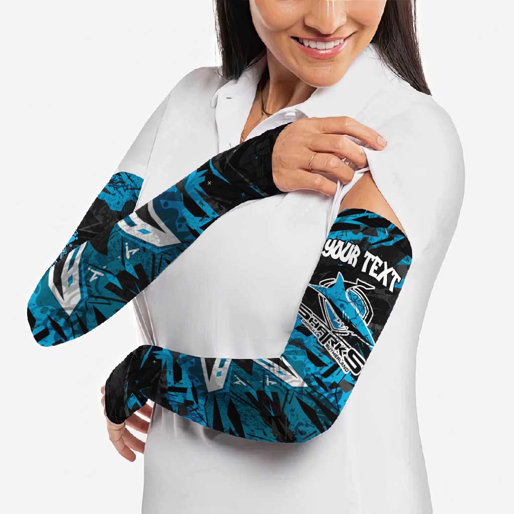 Personalized Cronulla Sutherland Sharks Arm Sleeves Graffiti Grunge Abstract Urban Street Style Design