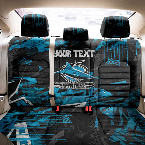 Personalized Cronulla Sutherland Sharks Back Car Seat Cover Graffiti Grunge Abstract Urban Street Style Design