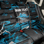 Personalized Cronulla Sutherland Sharks Back Car Seat Cover Graffiti Grunge Abstract Urban Street Style Design