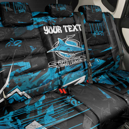 Personalized Cronulla Sutherland Sharks Back Car Seat Cover Graffiti Grunge Abstract Urban Street Style Design