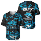 Personalized Cronulla Sutherland Sharks Baseball Jersey Graffiti Grunge Abstract Urban Street Style Design